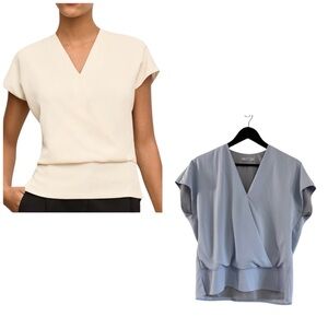 MM Lafleur The Antonia Top - Eco Soft Wave Light Sky Blue Large